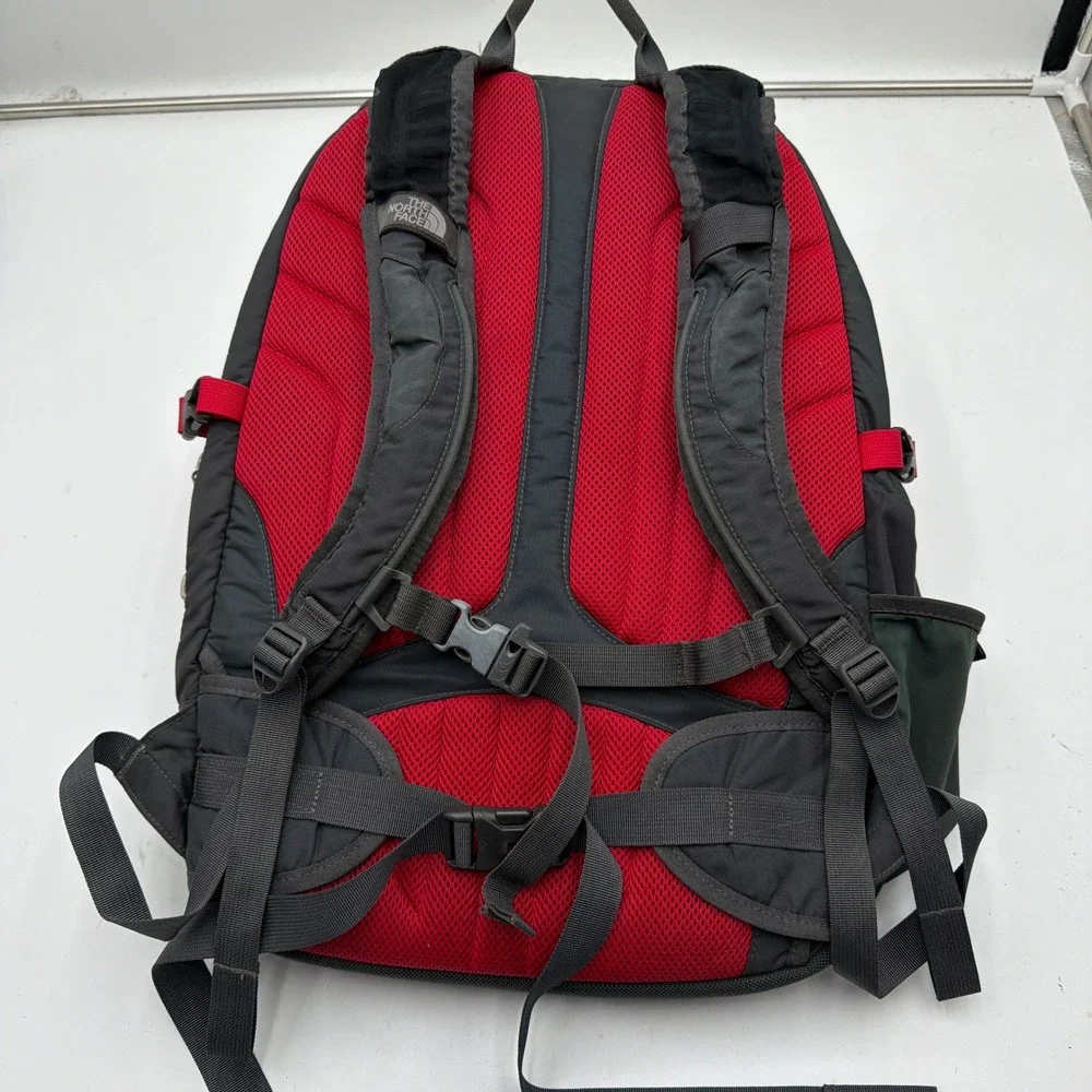 The North Face Backpack Surge II Laptop Sleeve Multi Pocket Black Red Mens OS